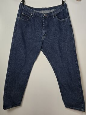 Wrangler Men's Relaxed Fit Dark Blue Jeans